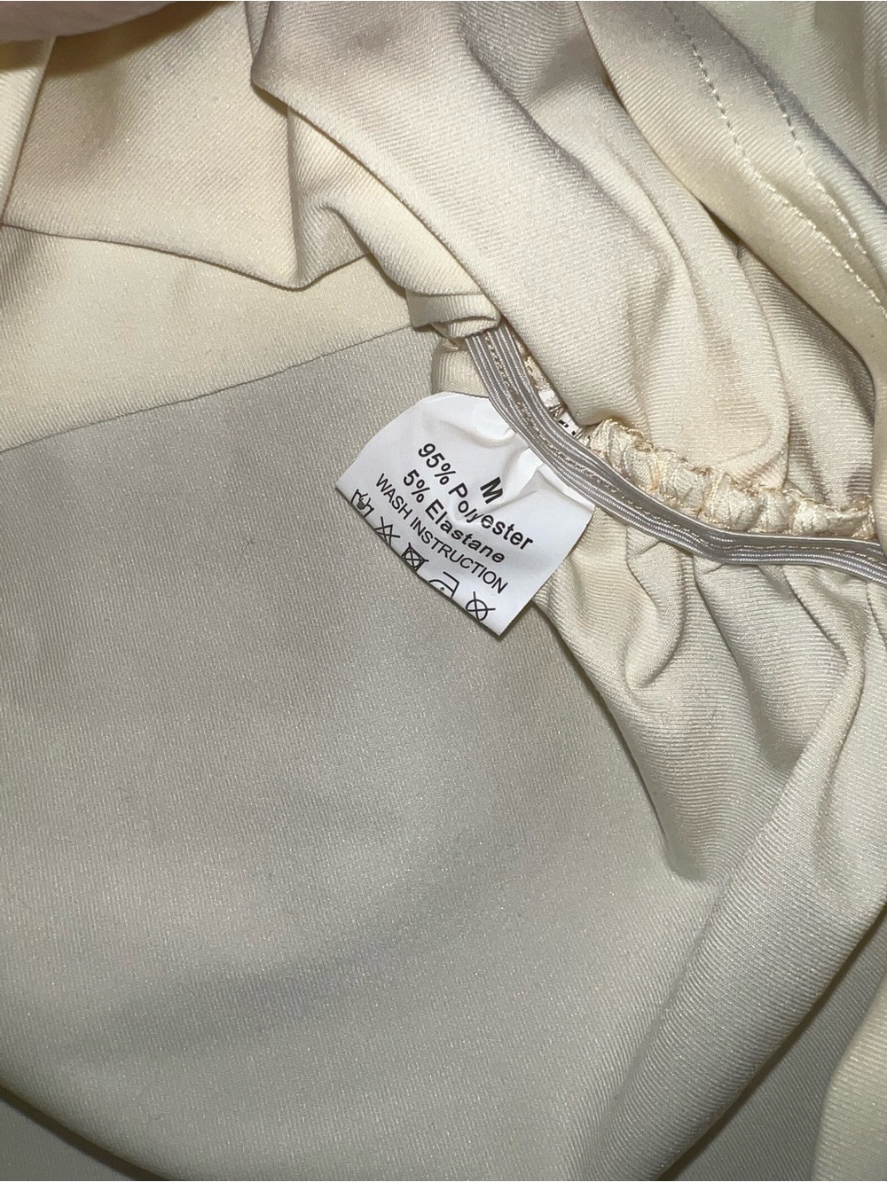 Amazon One-Shoulder Pale Yellow Ruched Tank Top - Picture 4 of 4